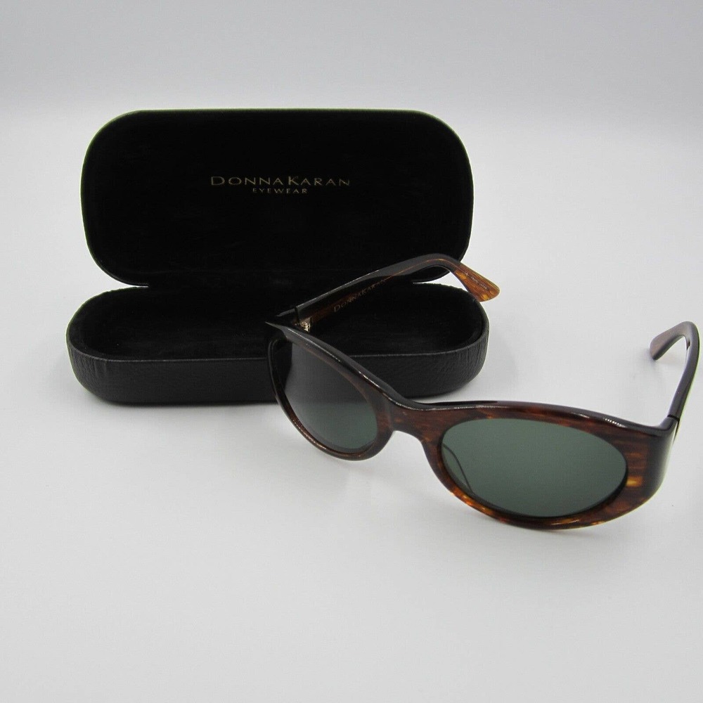 Donna Karan DKS-201 Brown Sunglasses Gray Lense 52[]20-132MM W/ Case